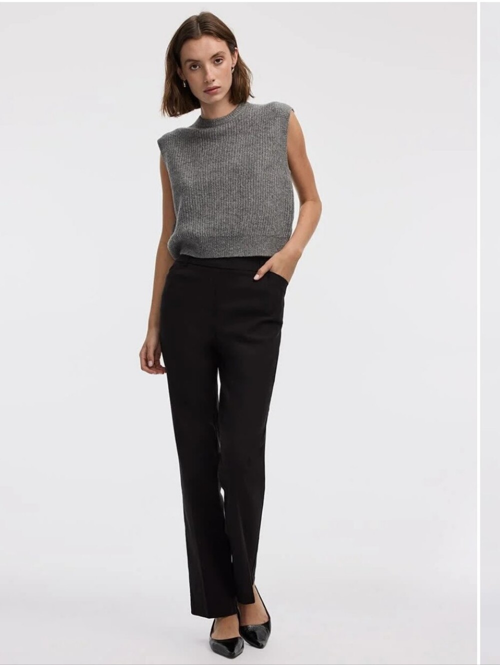 Reitmans The Iconic Black High Rise Straight Leg Dress Pants